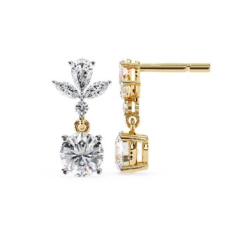 double drop diamond earrings