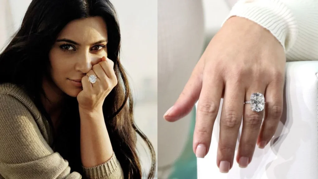 Kim Kardashian’s Cushion-Cut Diamond