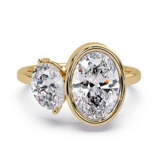 Oval Toi Et Moi Engagement Ring