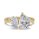 Double Pear Toi Et Moi Engagement Ring