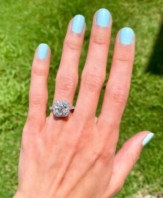 Antique Cushion Cut Engagement Ring