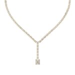 Emerald Dangling Tennis Necklace