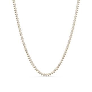 Pear Diamond Tennis Necklace