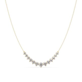 Round Cross Curved Chain Necklace