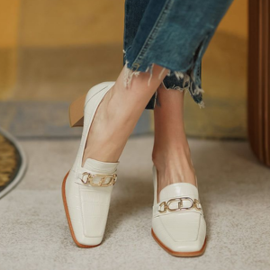 What kind of shoes does she prefer?