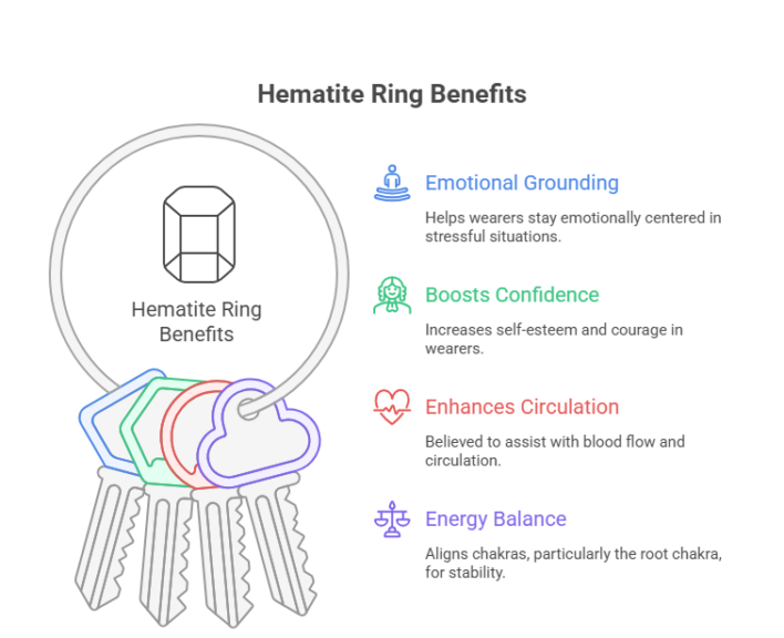 Hematite Ring Benefits - visual selection