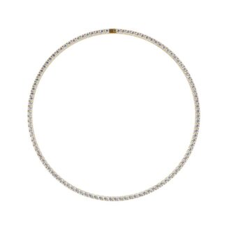 Round Diamond Tennis Necklace