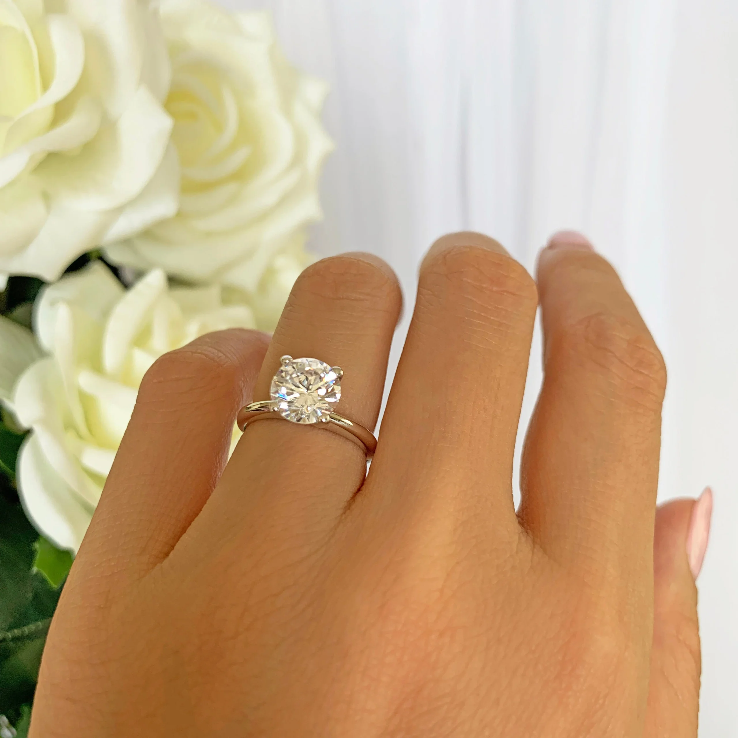 round solitaire ring
